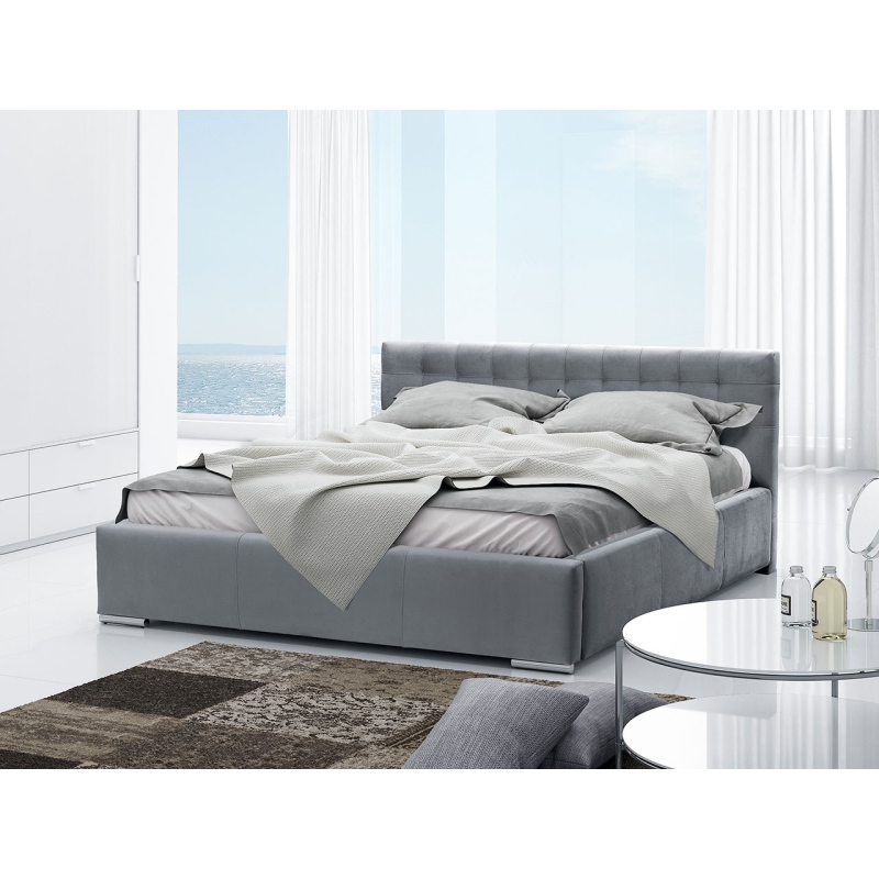 Manželská čalouněná postel 180x200 ZARITA - šedá