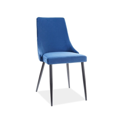 Čalouněná židle LOTKA 2 - černá / modrá