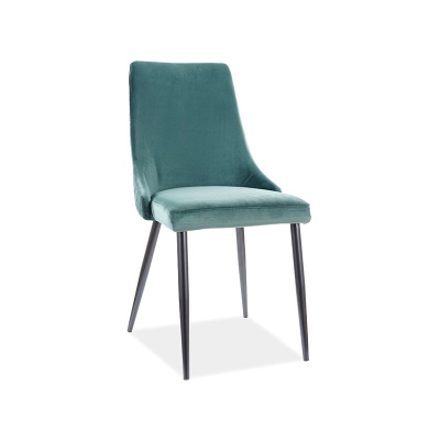 Čalouněná židle LOTKA 2 - černá / zelená