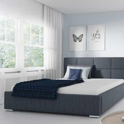 Čalouněná manželská postel 160x200 YSOBEL - modrá