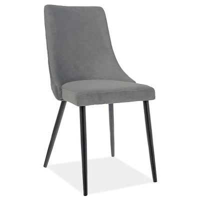 Čalouněná židle LOTKA 1 - černá / šedá