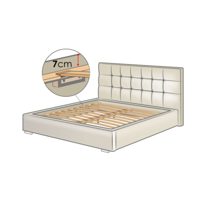 Čalouněná manželská postel 180x200 ZANDRA - tyrkysová