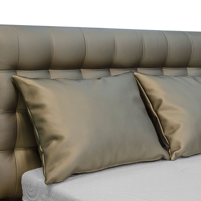 Čalouněná jednolůžková postel 90x200 VENTURA - šedá ekokůže