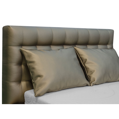 Čalouněná jednolůžková postel 90x200 VENTURA - šedá ekokůže