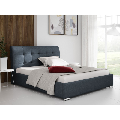 Čalouněná manželská postel 160x200 XEVERA - modrá