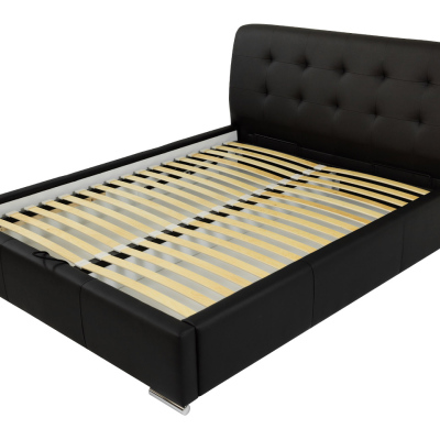 Čalouněná manželská postel 160x200 XEVERA - černá