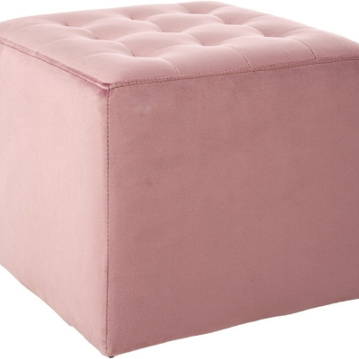 Čalouněný taburet ALFONS - růžový