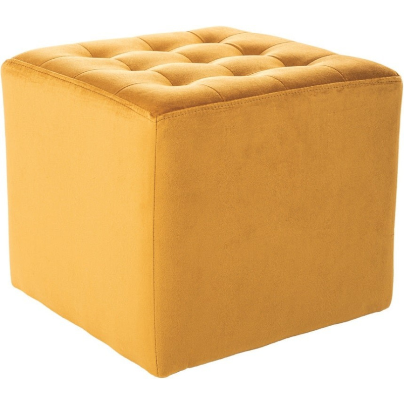 Čalouněný taburet ALFONS - žlutý