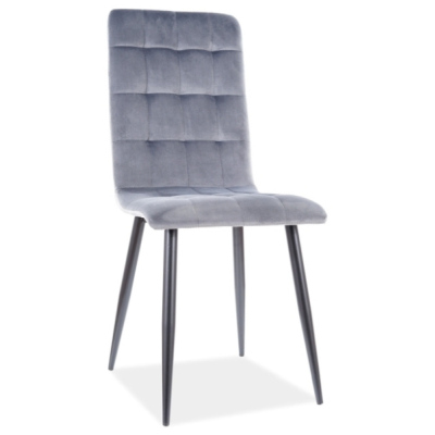Čalouněná židle NIKA - černá / šedá