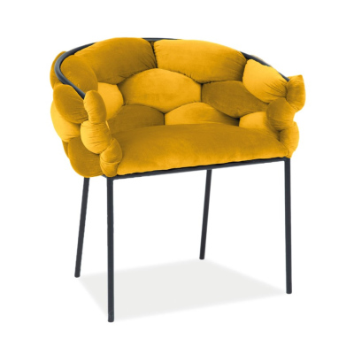 Stylová jídelní židle NADKA - černá / žlutá