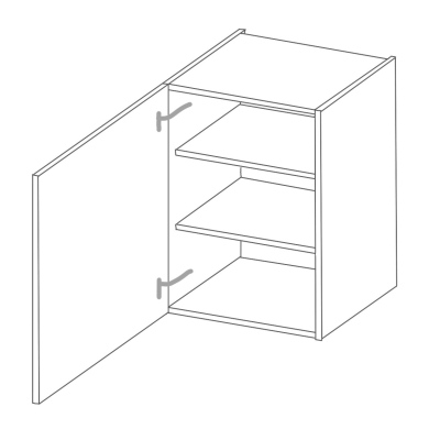 Horní kuchyňská skříňka ULLERIKE - šířka 60 cm, šedá