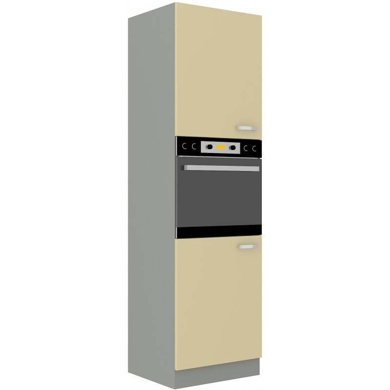 Kuchyňská skříň na vestavnou troubu ULLERIKE - šířka 60 cm, krémová / šedá
