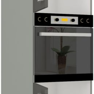 Kuchyňská skříň na vestavnou troubu ULLERIKE - šířka 60 cm, šedá