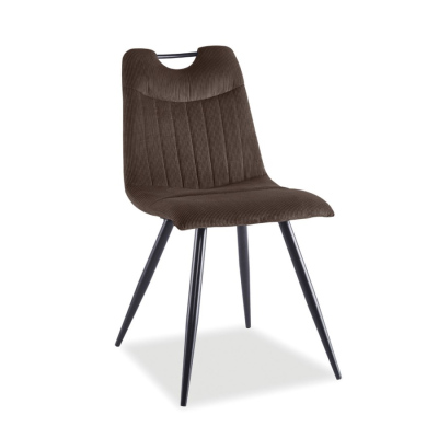 Čalouněná židle NETTA - černá / hnědá
