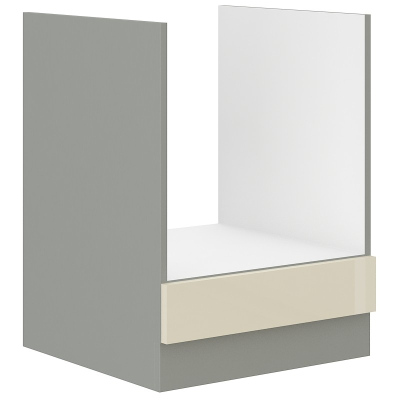 Sporáková skříňka ULLERIKE - šířka 60 cm, krémová / šedá