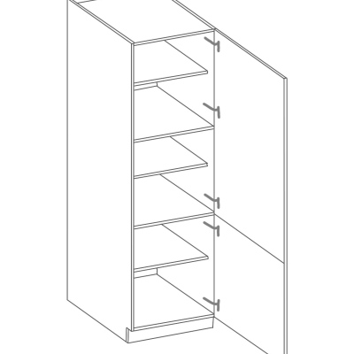 Potravinová skříň ULLERIKE - šířka 60 cm, šedá