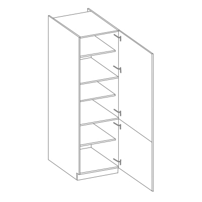 Potravinová skříň ULLERIKE - šířka 60 cm, šedá