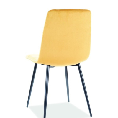 Čalouněná jídelní židle LUMI 3 - černá / žlutá