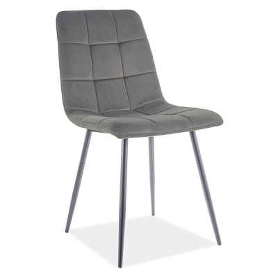 Čalouněná jídelní židle LUMI 1 - černá / šedá