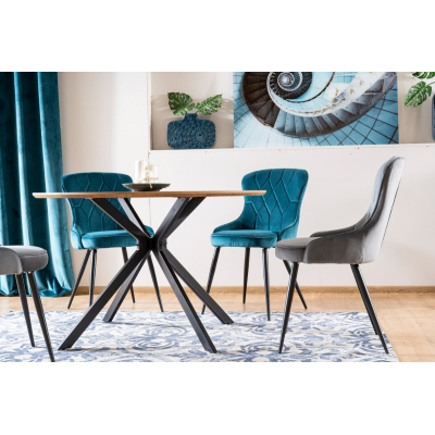 Stylová jídelní židle RUNA - černá / šedá