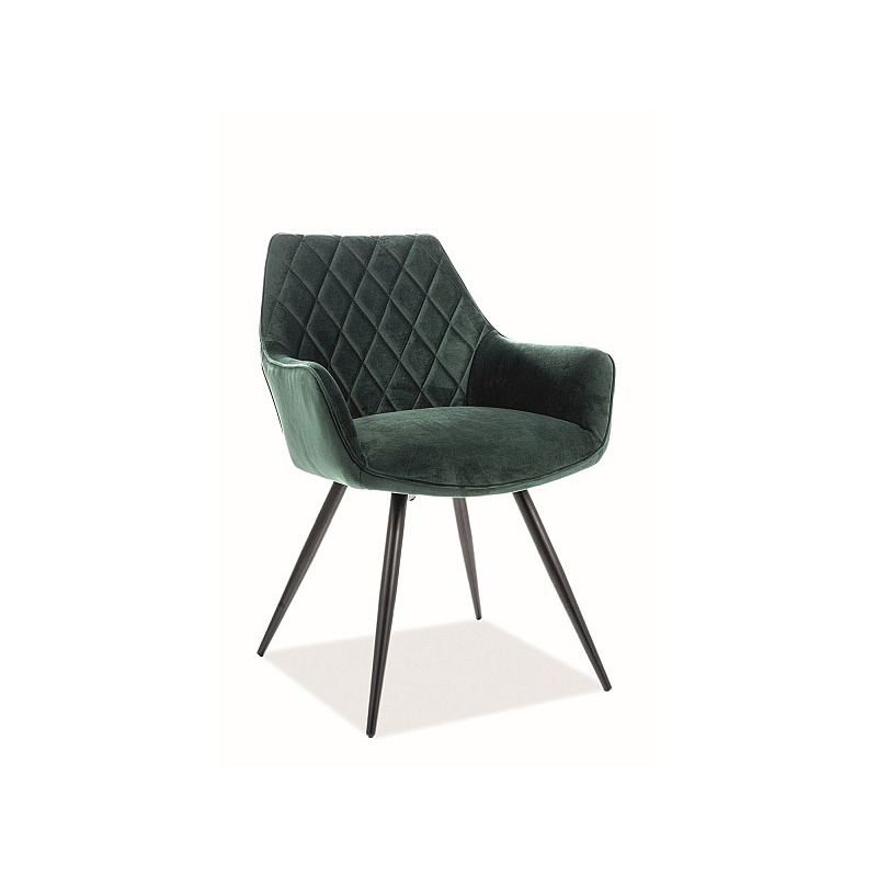 Čalouněná jídelní židle OLYMPIA - černá / zelená