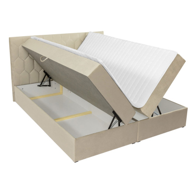 Kontinentální dvoulůžková postel 160x200 TOMASA 6 - modrá + topper ZDARMA