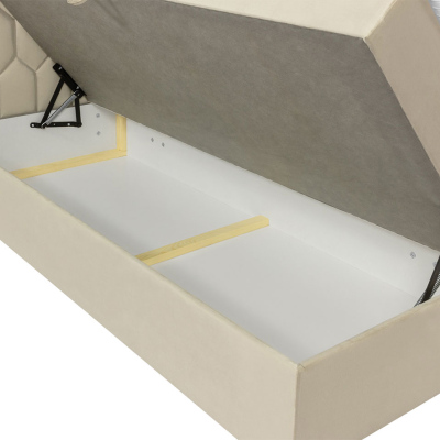 Kontinentální dvoulůžková postel 140x200 TOMASA 6 - hnědá + topper ZDARMA