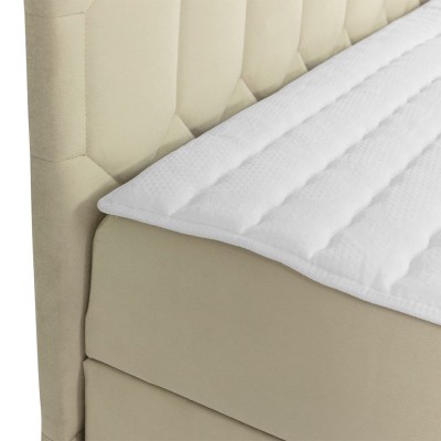 Kontinentální dvoulůžková postel 160x200 TOMASA 6 - hnědá + topper ZDARMA