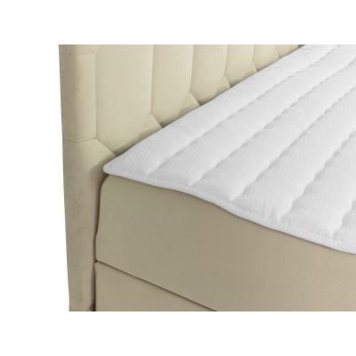 Kontinentální dvoulůžková postel 140x200 TOMASA 6 - hnědá + topper ZDARMA