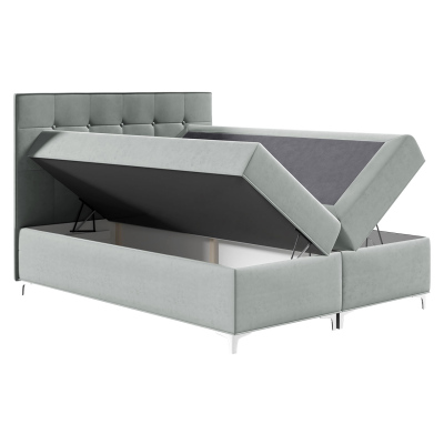 Hotelová dvoulůžková postel 180x200 SAUL - hořčicová + topper ZDARMA