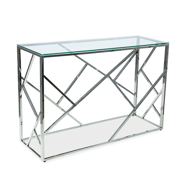 Designový konzolový stolek PIM 1 - trasparentní / stříbrný
