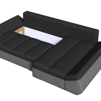 Rohová rozkládací sedačka QUITA - světlá šedá / šedá