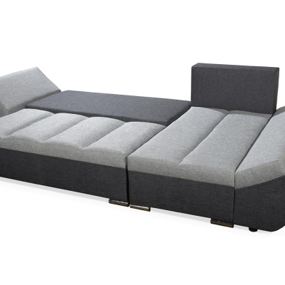 Rohová rozkládací sedačka QUITA - světlá šedá / šedá