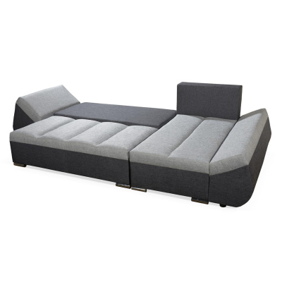 Rohová rozkládací sedačka QUITA - světlá šedá / šedá