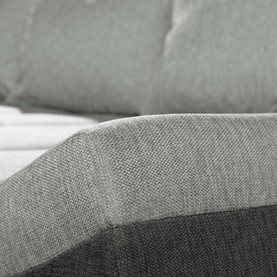 Rohová rozkládací sedačka QUITA - světlá šedá / šedá