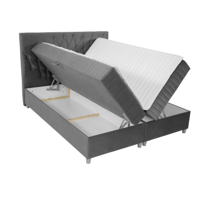 Hotelová manželská postel 180x200 RUSK - růžová + topper ZDARMA