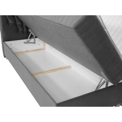 Hotelová manželská postel 180x200 RUSK - hnědá + topper ZDARMA