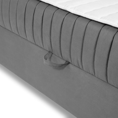 Hotelová manželská postel 160x200 RUSK - hnědá + topper ZDARMA