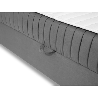 Hotelová manželská postel 160x200 RUSK - hnědá + topper ZDARMA