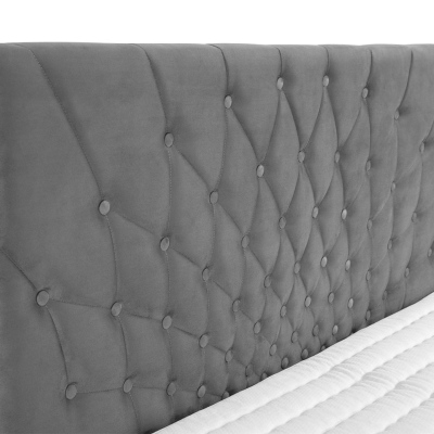 Hotelová manželská postel 140x200 RUSK - černá + topper ZDARMA