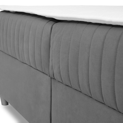 Hotelová manželská postel 160x200 RUSK - hnědá + topper ZDARMA