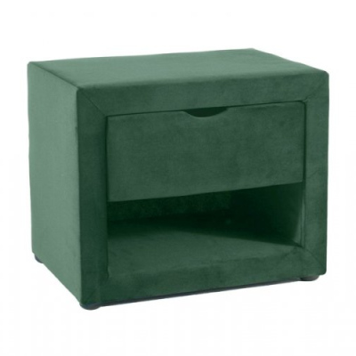 Čalouněný noční stolek PASCAL - zelený