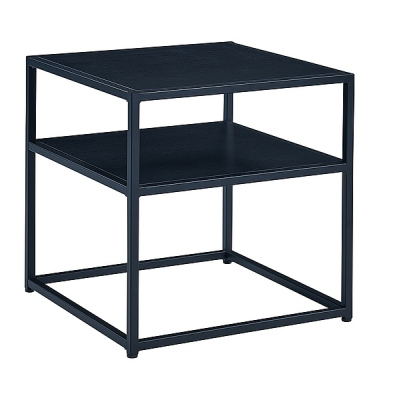 Odkládací stolek s úložným prostorem HAKIM - černý