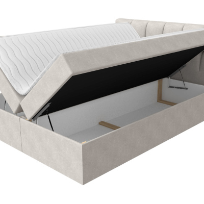 Hotelová jednolůžková postel 120x200 KOLDBY - černá + topper ZDARMA