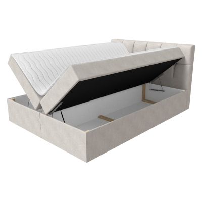 Hotelová jednolůžková postel 120x200 KOLDBY - černá + topper ZDARMA