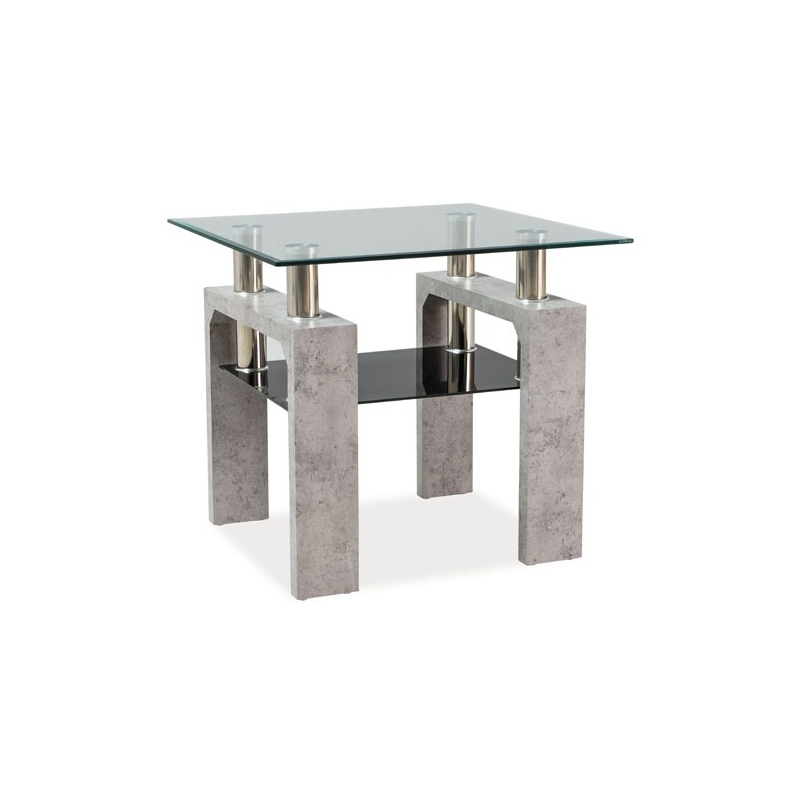 Malý konferenční stolek LACO - transparentní / beton