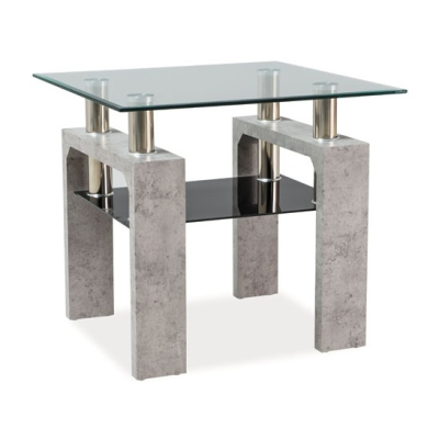 Malý konferenční stolek LACO - transparentní / beton