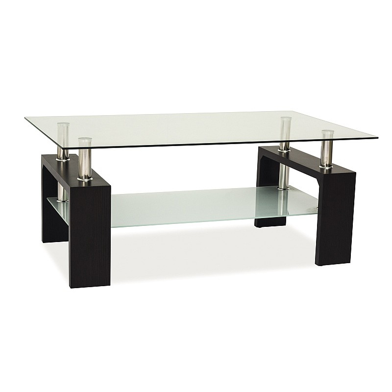 Konferenční stolek LACO - transparentní / wenge