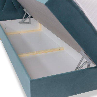 Boxspringová dvoulůžková postel 180x200 LUELA - červená + topper ZDARMA