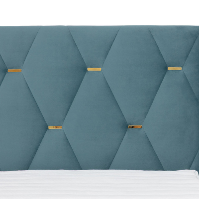 Boxspringová dvoulůžková postel 180x200 LUELA - červená + topper ZDARMA